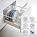Fourmor- Home Accented Storage Rack-Kitchen Holder Stand - Diversified Euro Kitchen Organizer for Plates, Cutting Boards, Bakeware, Pots & Pans, Serving Trays, Reusable Containers, and Lids
