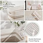 OIAHOMY Laundry Hamper-Laundry Basket,Tall Cotton Storage Basket with Handles,Decorative Blanket Basket for Living room,Collapsible Large Basket for Toys,Pillows,Clothes-16x13x22in-Yellow variegated - Image 4