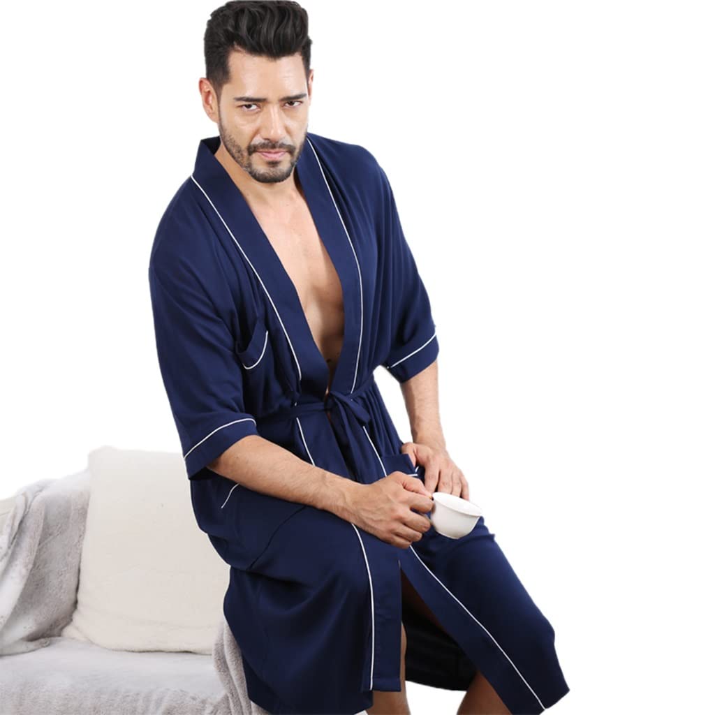 MTFBQ Accappatoi Coordinati Spa per Coppie Unisex Lui E Lei Accappatoi Sexy Lunghezza al Ginocchio Che Potresti Indossare in Estate Inverno Primavera O Autunno Pigiama al Tocco di Seta Leggero