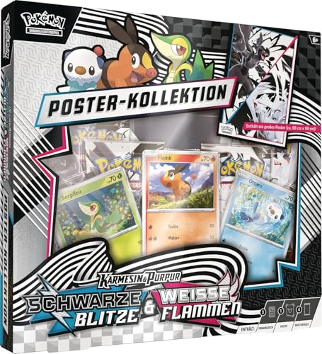 Colección de pósters Pokémon Escarlata & Violeta Rayos Negros & Llamas Blancas - Alemán NUEVO & OVP y BB-Toy-Trades Toploader