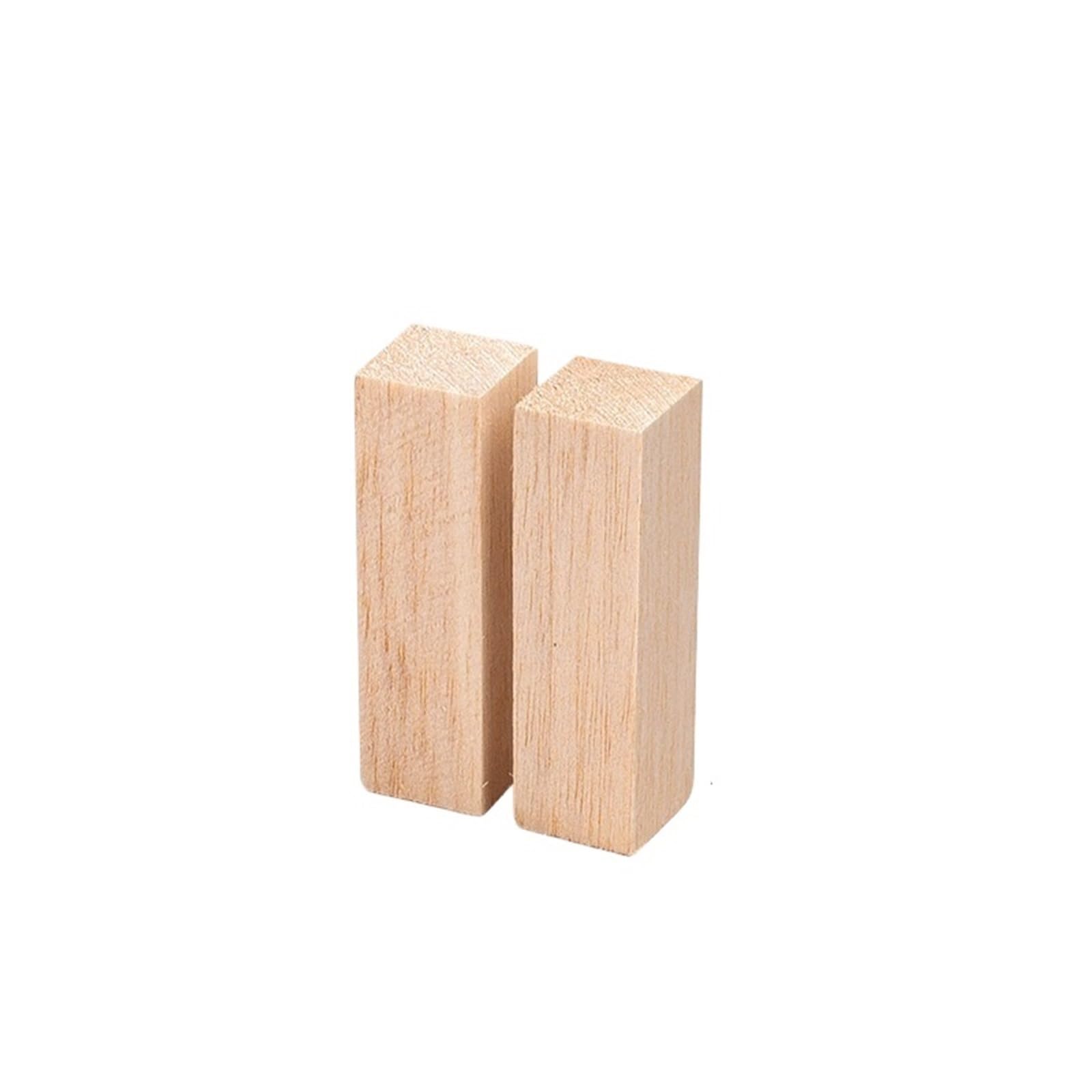MRVAKDYDI Basswood Carving Blocks, Unfinished Basswood Carving Blocks Multiple Sizes for Craft(30x30x100mm 2Pcs)