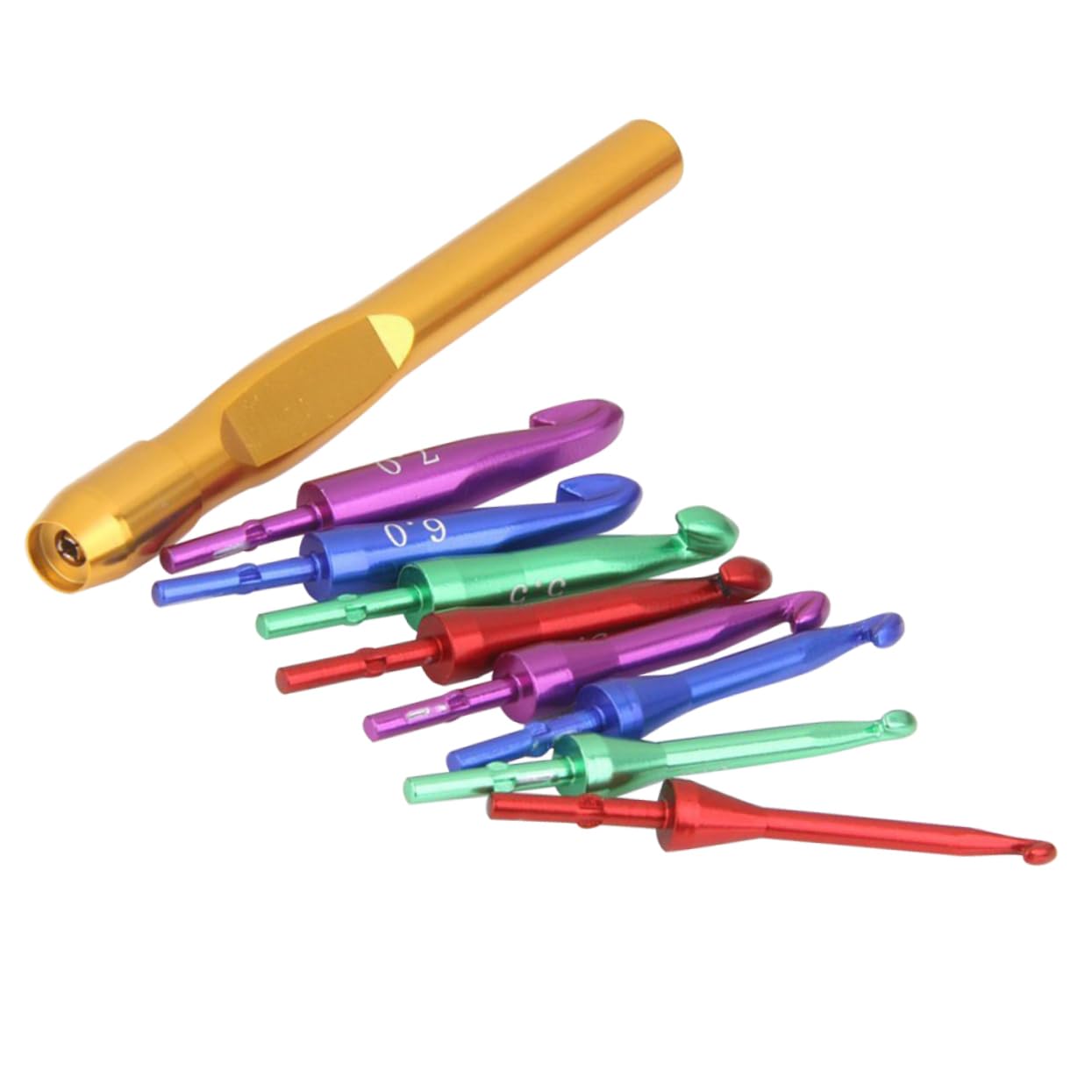 3 Piezas ganchos de crochet de aluminio agujas de tejer circulares knitting needles agujas tejer Set de ganchillo y agujas de tejer agujas ganchillo caja de kit de