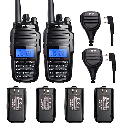 Tyt Th-Uv8000D 10Watts High Power Walkie Talkies Cross-Band Repeater Handheld Transceiver Vhf Uhf Dual Band Two Way Radio With Backup Batteries Speaker Mic (2 Pack) #TOP3