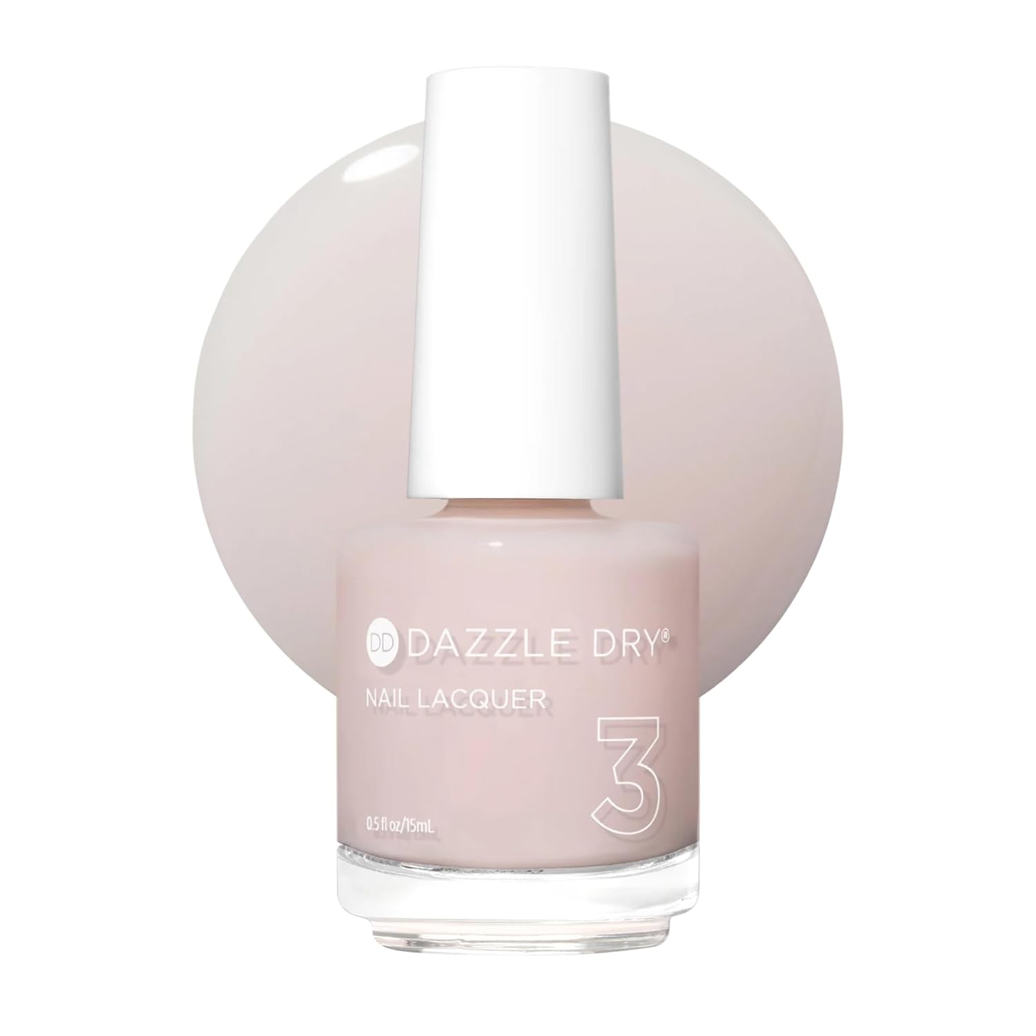 Dazzle Dry Nail Lacquer (Step 3) - Peacefully Me - A sheer pale pink with warm undertones. (0.5 fl oz)