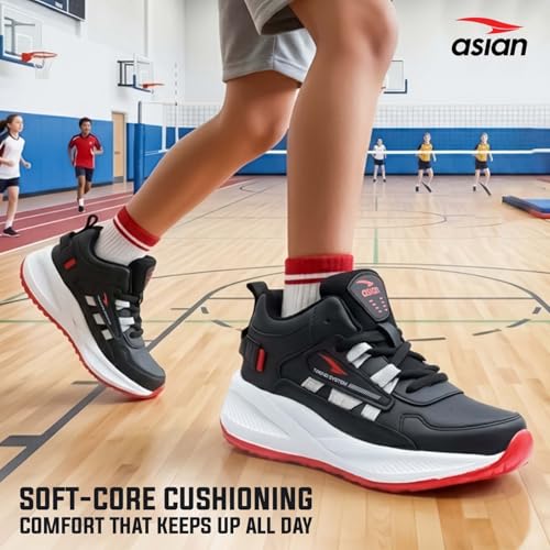 Image of ASIAN Adventure-41 Kids High Top Sports Shoes for Boys & Girls | Lightweight Cushioned Shoes for Running & Play | Breathable Anti-Skid Shoes