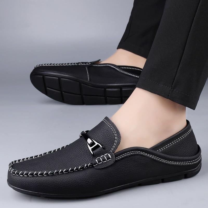 Men's Classic Slip-on Dress Shoes Comfort Loafers Formal Shoes Drive Shoes for Men(Black,10)2
