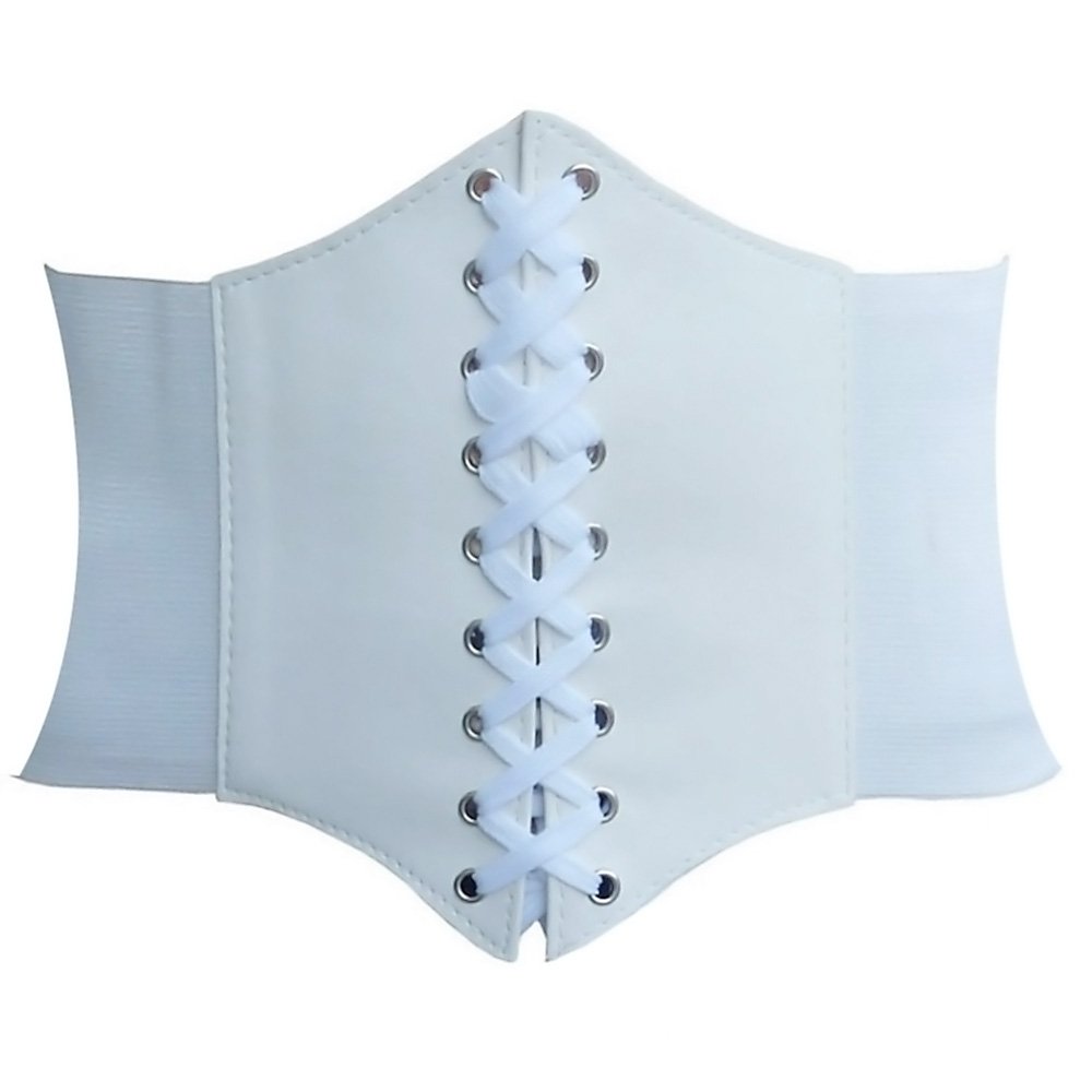 HANERDUN Lace-up Waspie Corset Belts for Women Elastic Waist Belt Tied Retro Wide Belt