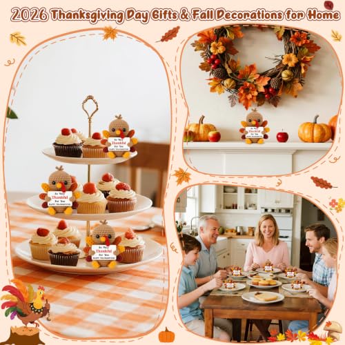 Fall Decorations for Home Fall Thanksgiving Gifts for Women Turkey Crochet - Image 4