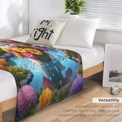 Manta de franela de forro polar ligera contra el frío del sofá tela supersuave de 150 x 200 cm 7