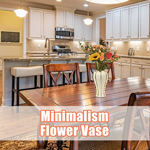 Leefasy Porcelain Ginger Jar Handicraft Ornaments Organizer Display Decorative Accessories With Lid Ceramic Flower Vase For Storage Tank Home Desk, L #TOP1