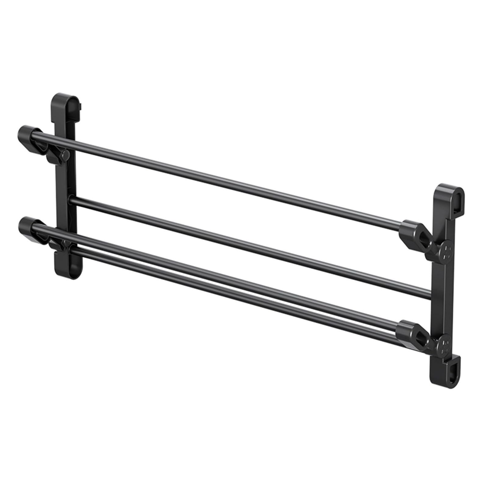 MICFENY Wall Mounted Folding Shoe Rack 2 Tiers Space Saving Designs for Bathroom and Entryway Without Drilling Required