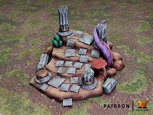 EnderToys Sunken Temple Ruined Pillars by Makers Anvil, 3D Printed Tabletop RPG Scenery and Wargame Terrain for 28mm Miniatures image 4