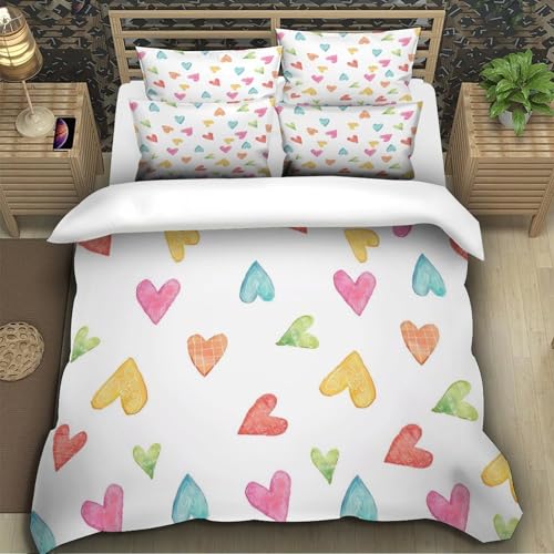 Linge de lit oiseaux colorés 260x220cm en microfibre 3D premium super douce - 5