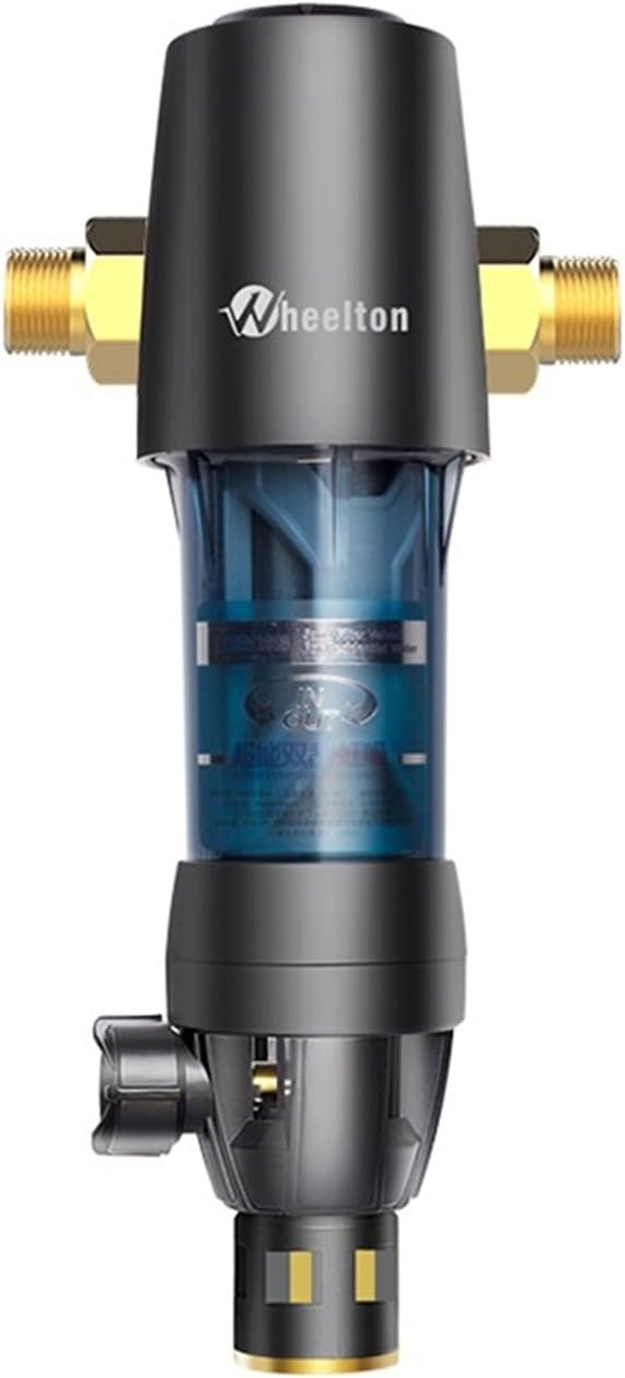 Whole House Water Filter Arbitrary Angle Installation with Water Sediment Filter 40 Microns Stainless Steel Filter Mesh 1" MNPT, 3/4" MNPT, 1/2" FNPT by Wheelton