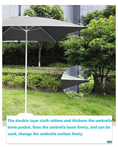 Parasols 6,6 Ft / 2 M Vierkante Patio Tuintafelparaplu, Perfect Voor Buitentuin, Strand Commerciële Evenementenmarkt… - Afbeelding 5