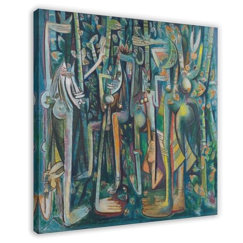Impression surréalisme afro-cubain sur toile haut de gamme, art moderne mystique de 61 cm