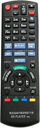 GHUST N2QAYB000719 IR6 Reemplazo de control remoto para Panasonic Blu-ray Disc DVD Player DMP-BDT120 DMP-BDT220 DMP-BDT220P DMP-BDT220CP DMPBDT120