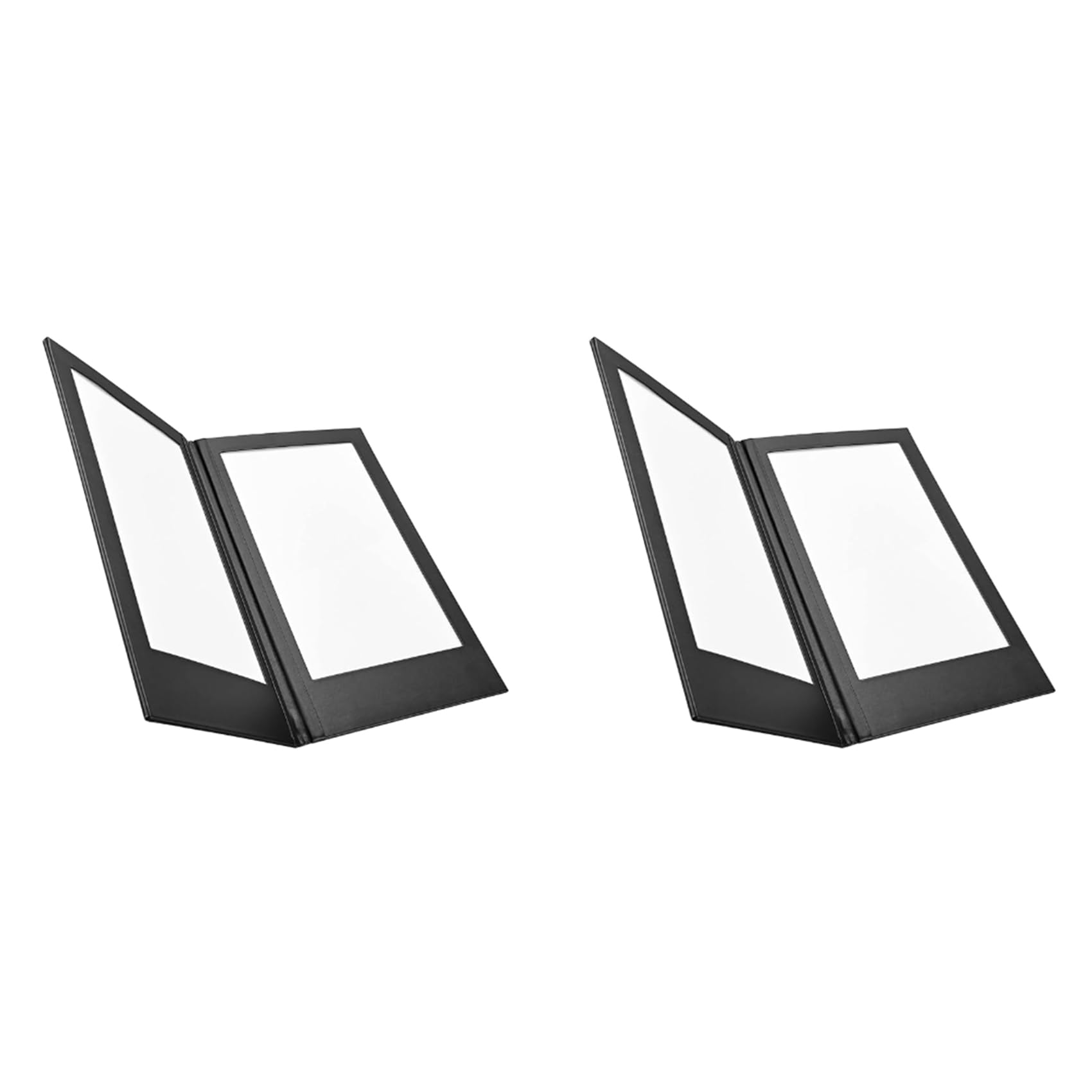 Vjsujehgy 2X Rechargeable LED Light Menu Book PU Leather Display Book Night Club Restaurants Beer Bar Shop Cafe Two Pages
