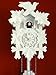 Price comparison product image Clockvilla Hettich-Uhren White Carved Black Forest Cuckoo Clock, Quartz Movement