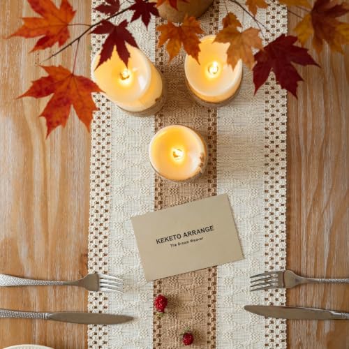 Keketoarrange Boho Macrame Table Runner 12x90 Inch by Keketoarrange - Used condition - Image 4