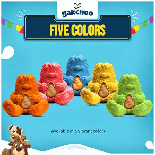 Yakchoo Treatoy for Dogs BPA Free Interactive Chew Toy with Natural Himalayan Cheese Treat Durable, Gentle on Gums, Fun Training & Dental Toy Includes 5 Yak Cheese Nuggets (Yellow) by Yakchoo - Used condition - Image 2