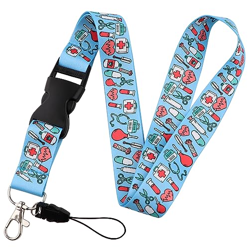 Lanyard Enfermera Con Hebilla Liberación Rápida, Cuelga Llaves Cuello, Colgante Tarjetas De Identificación Para Enfermeras, Colgador Llaves Cuello, Regalos Originales Para Enfermeras, Sanitarios