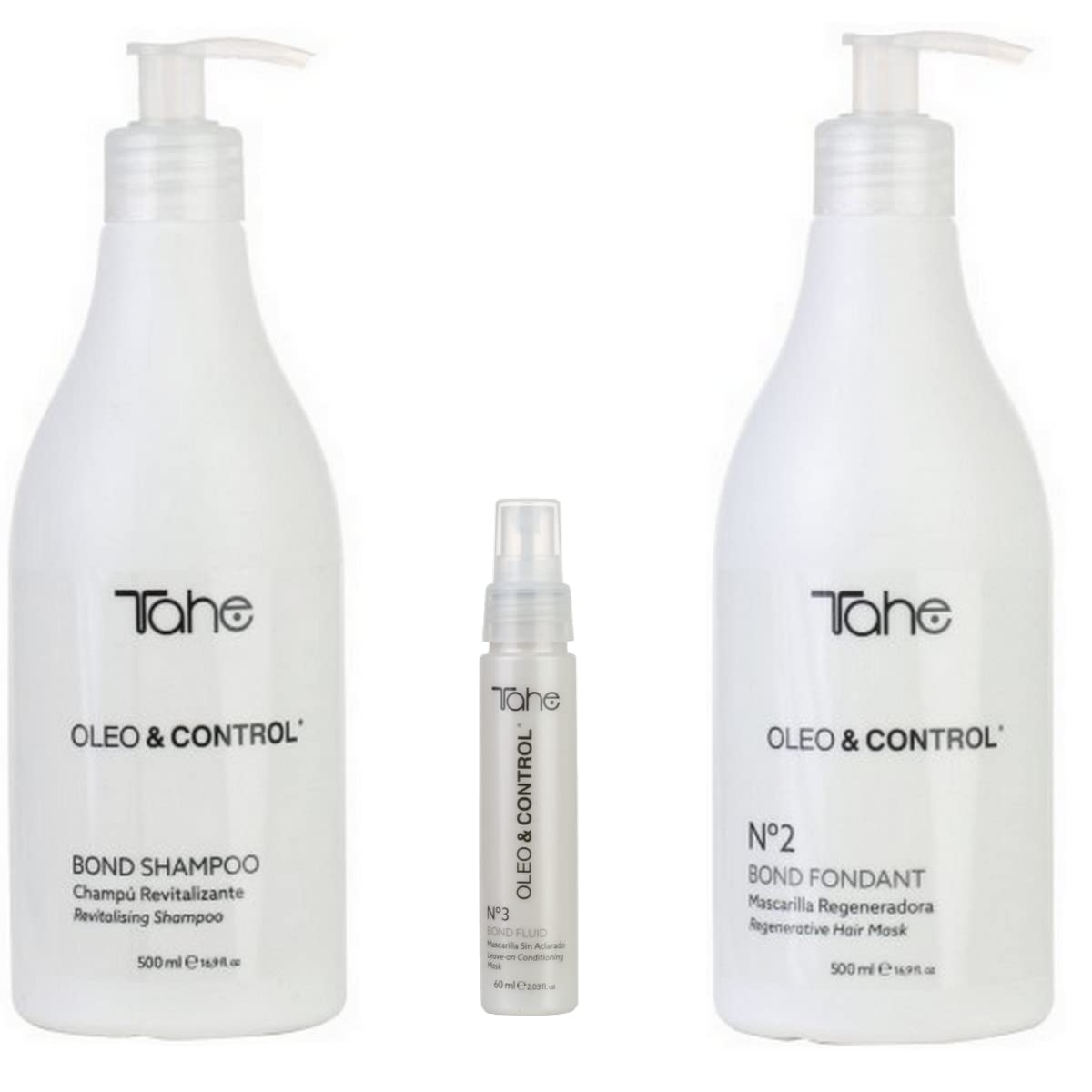 TAHE SHAMPOO OLEO&CONTRO 500ML+ Nº2 OLEO&CONTROL 500ML+BOND FLUID Nº3 OLEO&CONTROL 60ML