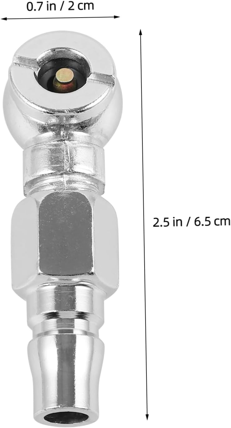 SOLUSTRE Versatile Air Chuck Adapter Compatible Air Compressors Tire Inflator Nozzle for Car Truck Electric Bikes