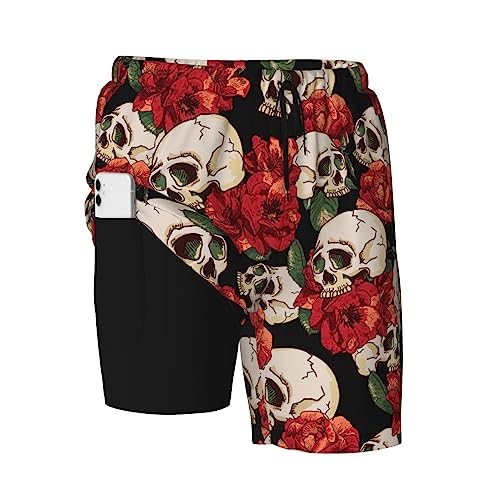 Mens Swimsuit Trunks with Compression Liner Quick Dry Board Beach Shorts Swimwear Bathing Suits