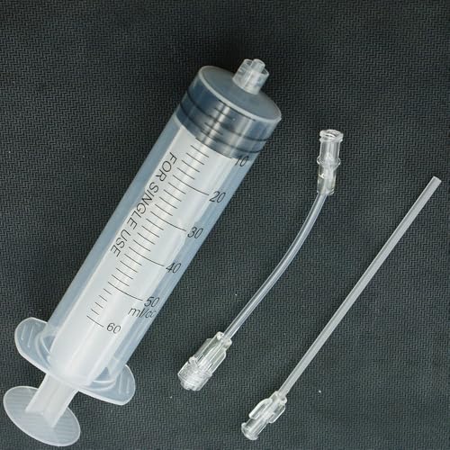 Inyector sellador de neumáticos sin cámara, capacidad de 60 ml, diseño de válvula sin obstrucciones para mantenimiento de bicicletas de montaña y bicicletas