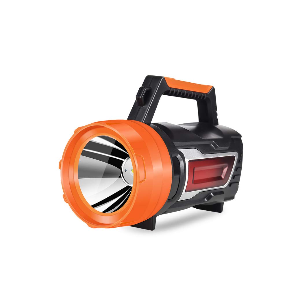 Luoxiyouxuan 886B Orange Hand Crank Version Hand-Cranked Power Generation Strong Light Flashlight Multifunctional Outdoor Long-Range Usb Rechargeable Portable Emergency Light Searchlight (886B Orange Hand Crank Version)