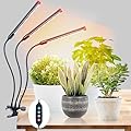 Clip Grow Lights for Seed Starting with Timer, Full Spectrum Brightest Plant Growing Lamps for Indoor Plants, Bonsai, Seedlings, 27 Watt Home Plug But Not 10W Adapter