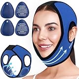 AVCOO Wisdom Teeth Ice Pack Head Wrap with Aluminum Foil Layer for Longer Cold Therapy, Jaw Ice Pack for Face with Ear Cutout Design for Snug Fit, 4 Reusable Ice Bags for Facial Oral Surgery, TMJ Pain