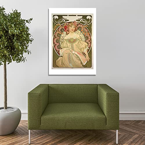 Affiche encadrée Alphonse Mucha Obraz Spiffing Prints en taille medium et finition mat