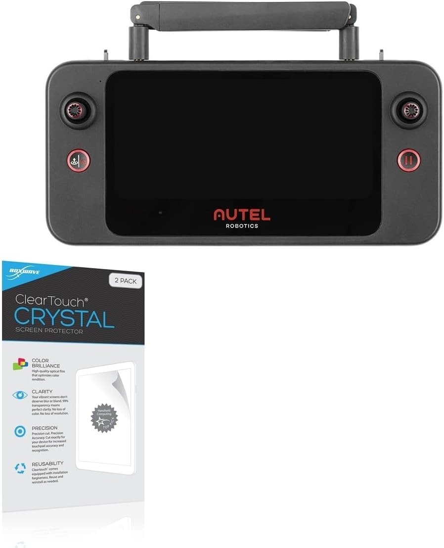 BoxWave Screen Protector Compatible with Autel Robotics Smart Controller SE - ClearTouch Crystal (2-Pack), HD Film Skin - Shields from Scratches