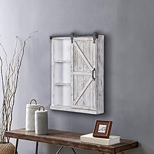 Firstimecooffwhitewinonabarndoormirroredcabinetstoragewithshelvesforbathroomkitchenandofficewoodfarmhouse28x21inches Urban Country Home Decor Firstime co off white winona barn door mirrored cabinet storage with shelves for bathroom kitchen and office wood farmhouse 28 x 21 inches urban country home decor