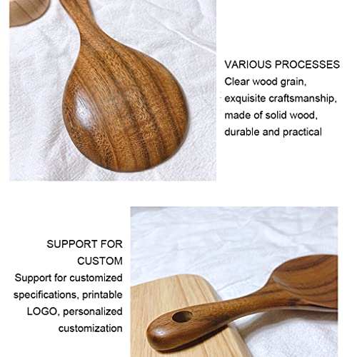 AIXXCUVQ Colheres de cozinha de teca para sopa colher de arroz cozinha espátula de madeira conjunto