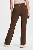 Vista 21 de Yogipace - Pantalones de yoga con bolsillos laterales para mujer, de 25/27/29/31/33/35/37 pulgadas, para descansar y para entrenamiento Negro