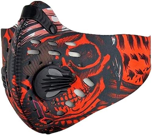 Outdoor Sports Dust Mask Windproof Breathable Activated Carbon Filtration Face Mask Reusable Washbable Filter Mask for Running Skiing Motorcycle Cycling Mask