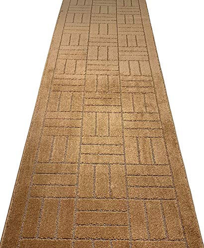 Orfa Home Custom Size Hallway Runner Rug, Slip Resistant, 31 Inch Wide X Your Choice Of Length, Bricks Beige, 31 Inch X 7 Feet #TOP1