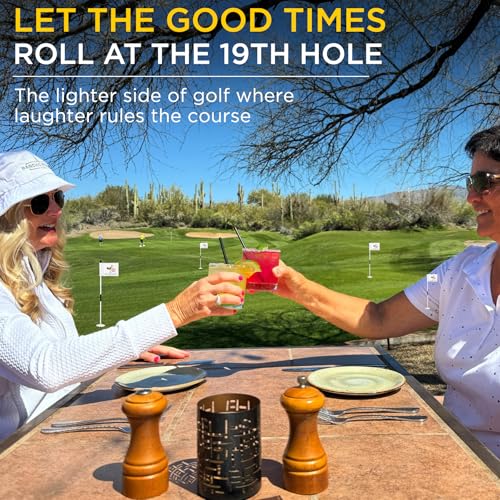 KINGTOP 19th Hole Golf Flag for Backyard Practice Putting Green, PGA Junior Standards, Double Sides 420D Nylon with Tube Insert, 6x8 Inch, 19th Hole Fun Begins Flag - Thumbnail 6