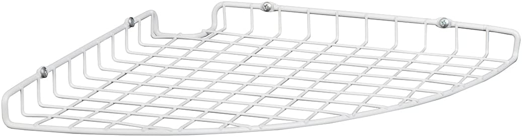 ClosetMaid Corner Shelf Organizer, Wall Mount Hanging Corner Shelves, Durable Steel, White, 8282