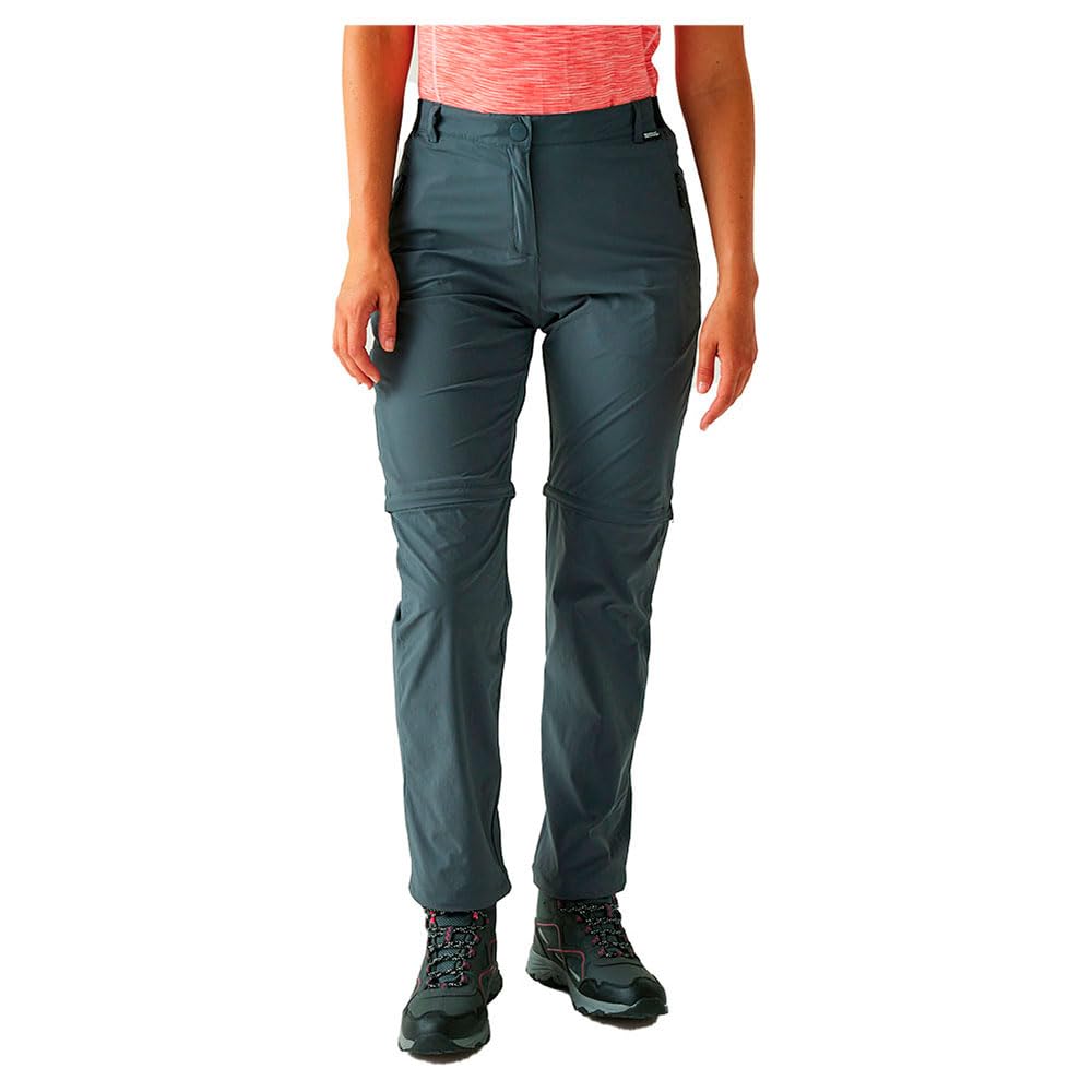 Regatta Womens Travel Light Zip Off Trousers II Seal Grey