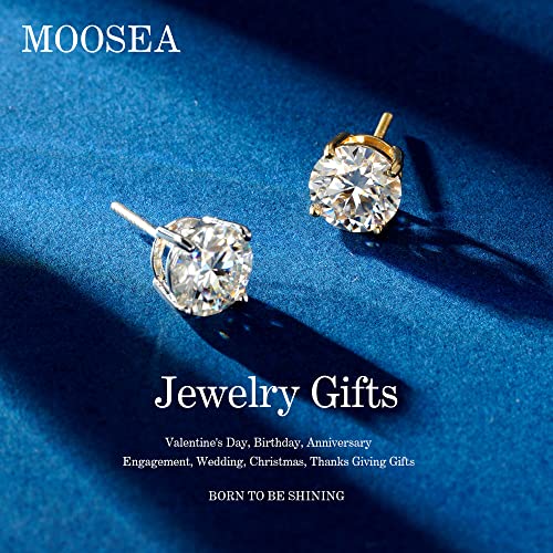 0.2-4ct Moissanite Screw Back Earrings, Round D Color VVS1 Clarity Conflict Free Lab Created Moissanite Stud Earrings 14K White Yellow Rose Gold Vermeil for Women & Men Gift2
