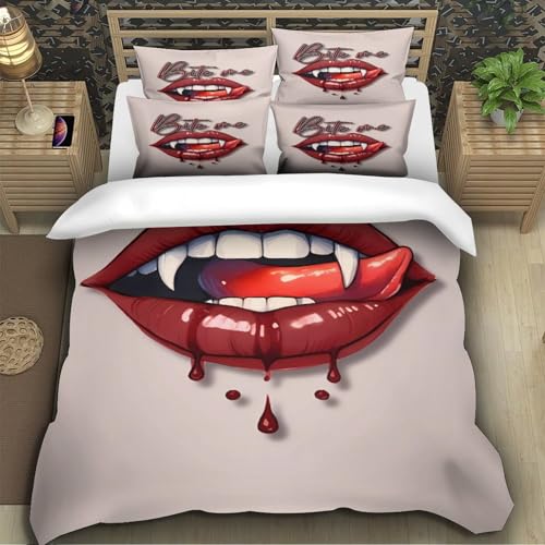 Parure de lit microfibre 3D Uruguay avec fermeture éclair ultra douce - 5