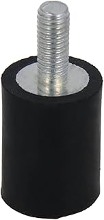 GTPBAO Stud Bushing M5 M6 M8 M10 Black Metal Anti Vibration Rubber Mount Car Isolator Damper for Air Compressor, Pump, Fan Motor Threaded Isolator (Color : M4x12mm D15*H8mm)