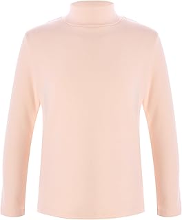 Camiseta Básica De Algodón De Manga Larga con Cuello Alto para Niñas Ropa Interior Térmica Jersey Cálido Otoño Invierno