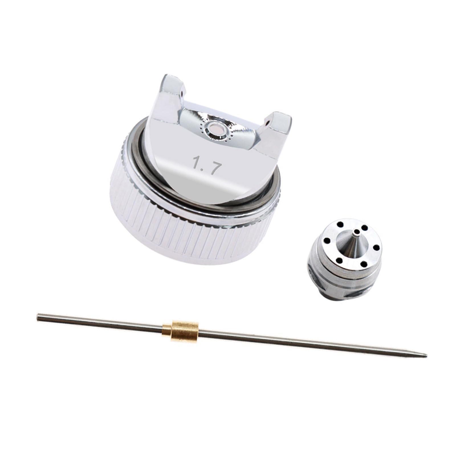 Paint Sprayer Replacement Parts Set with Nozzle Needle and Air Cap for Front-End Repair and Refinish Service Tasks Workshop Service Pieces Repaint Upkeep