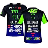 [K-KOPAAWWA] MotoGP Tシャツ レーシングレプリカ バレンティーノ・ロッシ 46番 メモリアル モーターサイクル レジェンド記念 アパレル 半袖 メンズ 速乾 スポーツウェア 応援 (3XL)