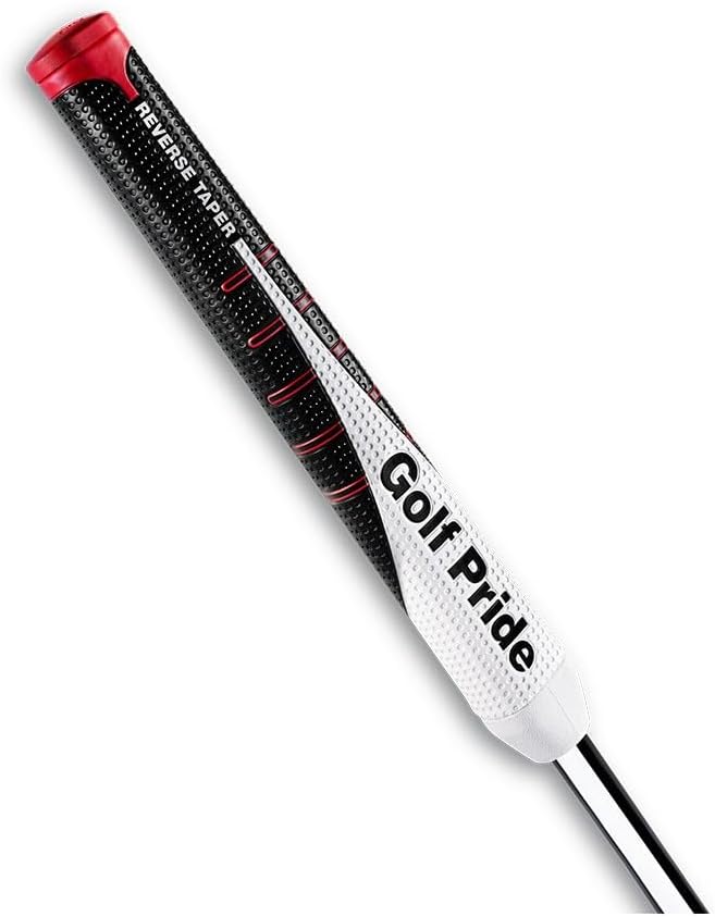 *NEW* Golf Pride 2024 Reverse Taper Round Medium Midsize Putter Grip - Enhanced Stroke Collection, Soft & Tacky, Superior Traction, 63g, 0.580 Round - Classic Black/White/Red